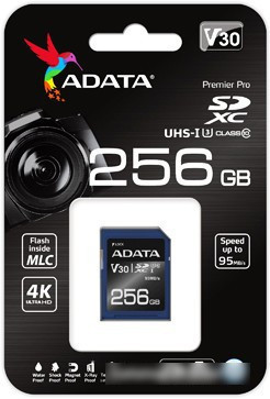 Карта памяти A-Data Premier Pro ASDX256GUI3V30S-R SDXC 256GB - фото 2 - id-p220488979