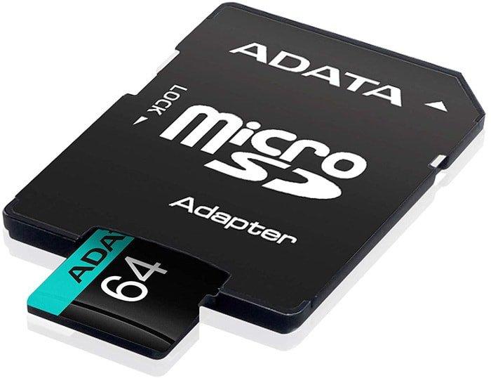 Карта памяти A-Data Premier Pro AUSDX64GUI3V30SA2-RA1 microSDXC 64GB (с адаптером) - фото 3 - id-p220488980