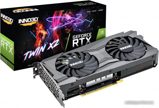 Видеокарта Inno3D GeForce RTX 3060 Twin X2 12GB GDDR6 N30602-12D6-119032AH - фото 2 - id-p220489018