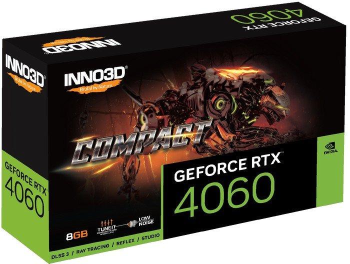Видеокарта Inno3D GeForce RTX 4060 Compact N40601-08D6-173050N - фото 3 - id-p220489020