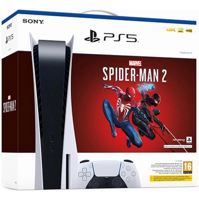 Игровая приставка Sony PlayStation 5 CFI-1216A + Spider-Man 2 (цифровой ключ) - фото 1 - id-p220482252