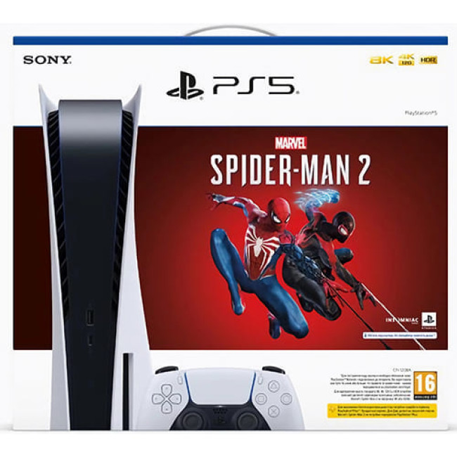 Игровая приставка Sony PlayStation 5 CFI-1216A + Spider-Man 2 (цифровой ключ) - фото 2 - id-p220482252