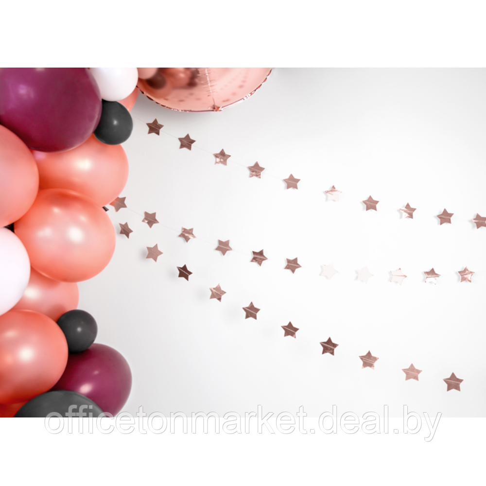 Гирлянда новогодняя "Звезды", 3.6 м, розовое золото - фото 3 - id-p219785001