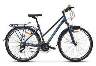 Женский городской велосипед с багажником низкой рамой 15" STELS Navigator 800 Lady колеса 28 дюймов синий - фото 2 - id-p220531754