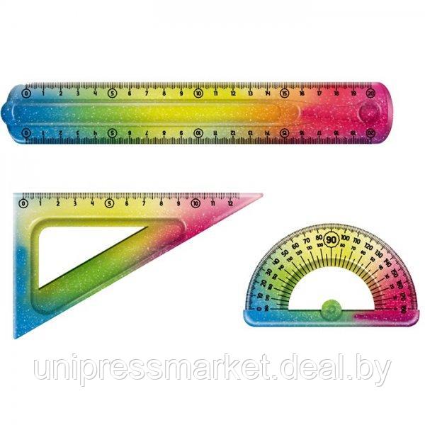 Набор геометрический, малый Shiny Rainbow Flex 3 предмета 5092305 - фото 1 - id-p220525645