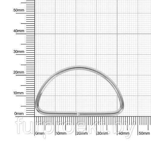 Полукольцо 40мм никель 2,1мм D