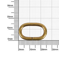 Кольцо овальное 20х10мм (3,1-3,15) антик роллинг D