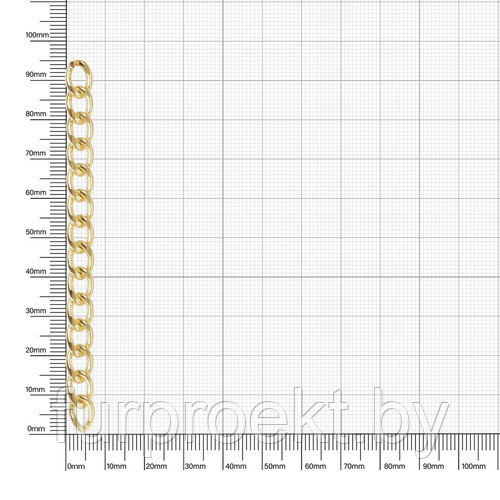 Цепочка Y 80 20м светлое золото полированное (14)