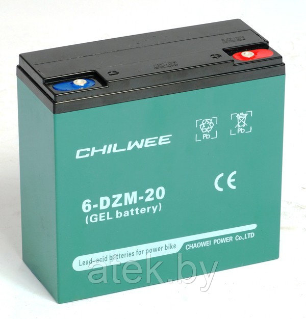 Аккумулятор 12V тяговый 6-DZM-20 (6-DZF-20) GEL CHILWEE 20Ah - фото 3 - id-p220532617