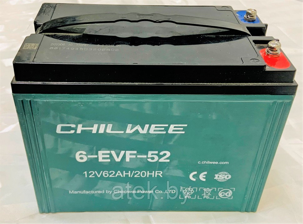 Аккумулятор 12V тяговый 6-EVF-52 GEL CHILWEE 52Ah - фото 1 - id-p220532619