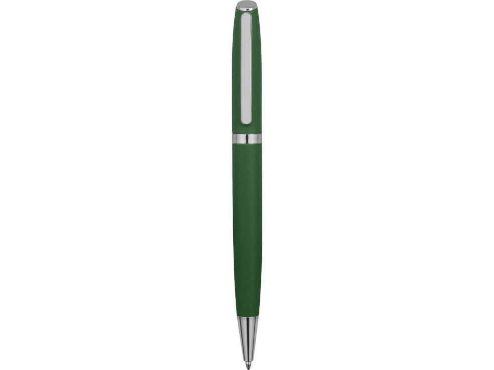 Ручка металлическая шариковая Flow soft-touch, зеленый/серебристый - фото 2 - id-p220532965