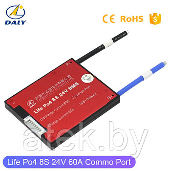 BMS LFP 8S 24V 60А DALY common port with balance
