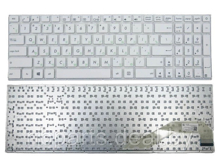 Клавиатура для ноутбука ASUS X540 R540 K540 белая, маленький Enter, RU - фото 1 - id-p111775139