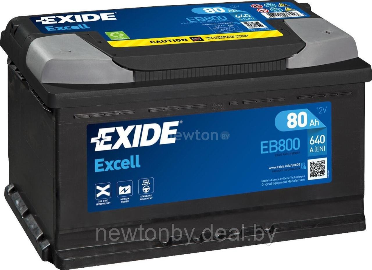 Автомобильный аккумулятор Exide Excell EB800 (80 А/ч) - фото 1 - id-p220533450