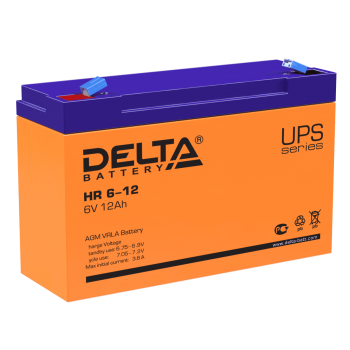 Delta HR 6-12 (12 А\ч, 6 В) свинцово- кислотный аккумулятор - фото 1 - id-p220533639