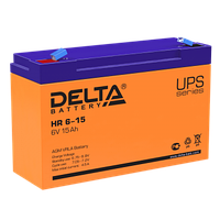 Аккумуляторная батарея Delta. Battery Delta HR 6-15, voltage 6V, capacity 15Ah, 151x50x100mm