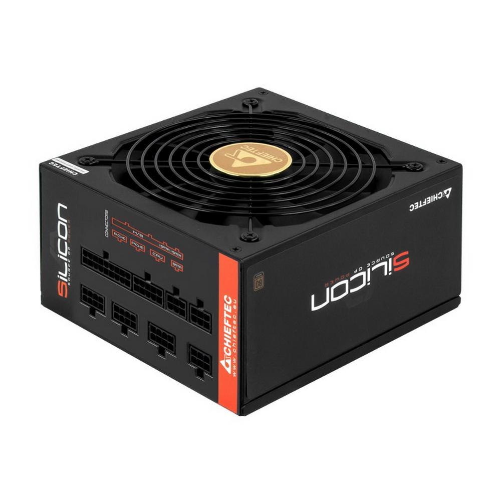 Блок питания Chieftec Silicon SLC-750C (ATX 2.3, 750W, 80 PLUS BRONZE, Active PFC, 140mm fan, Full Cable - фото 1 - id-p212706380