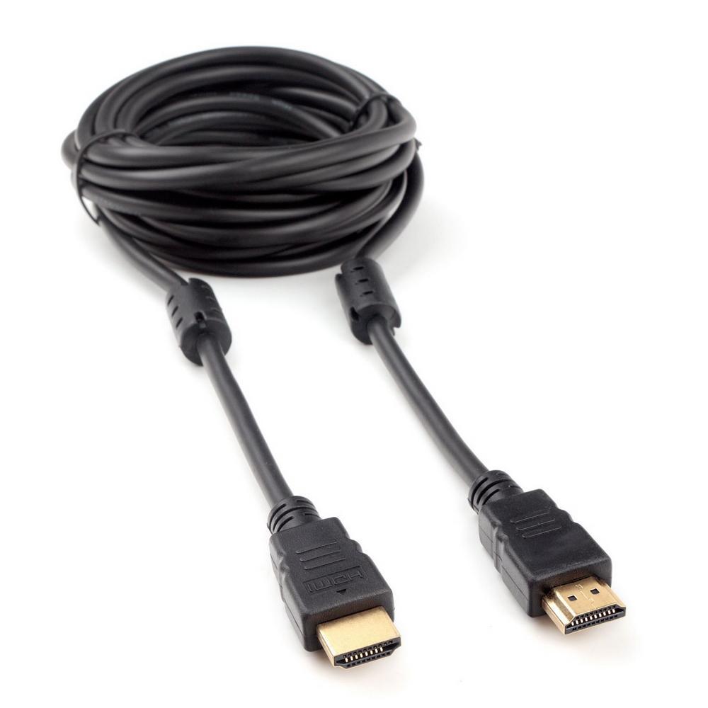 Cablexpert CCF2-HDMI4-15, Кабель HDMI 4,5м, v2.0, 19M/19M, черный, позол.разъемы, экран, 2 ферр кольца, пакет - фото 1 - id-p217631220
