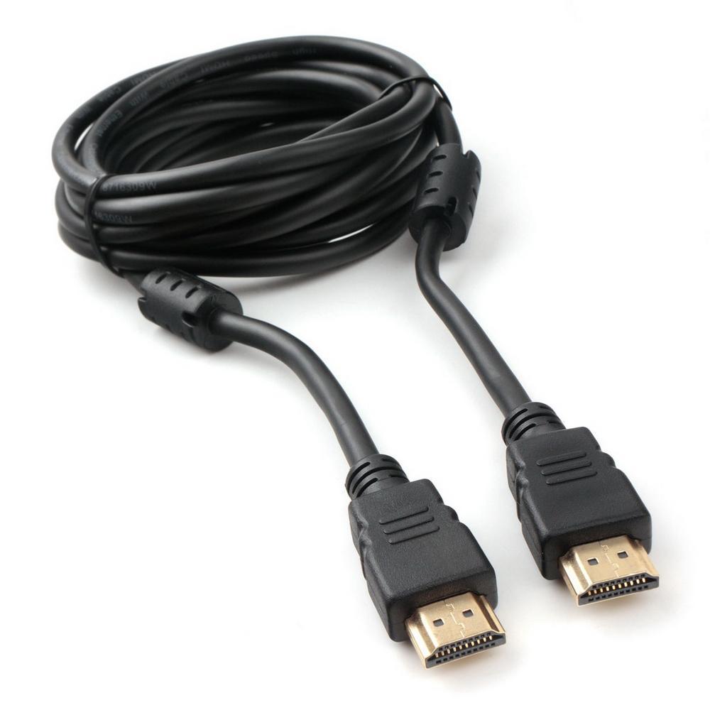 Cablexpert CCF2-HDMI4-10, Кабель HDMI 3м, v2.0, 19M/19M, черный, позол.разъемы, экран, 2 ферр кольца, пакет - фото 1 - id-p212730961