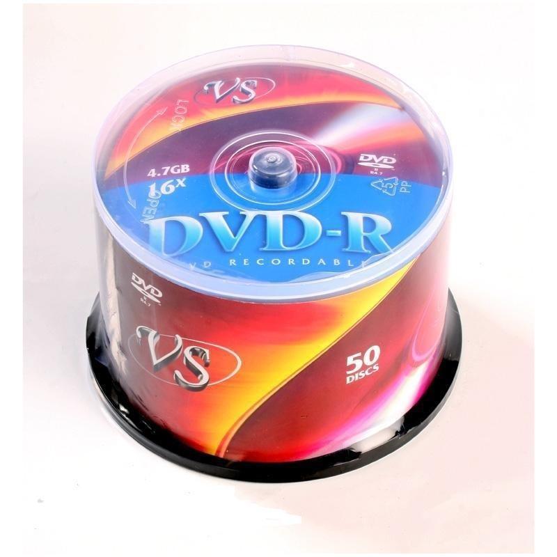 Диск DVD-R VS 4.7 Gb, 16x, Cake Box (50), (50/250) - фото 1 - id-p220534381