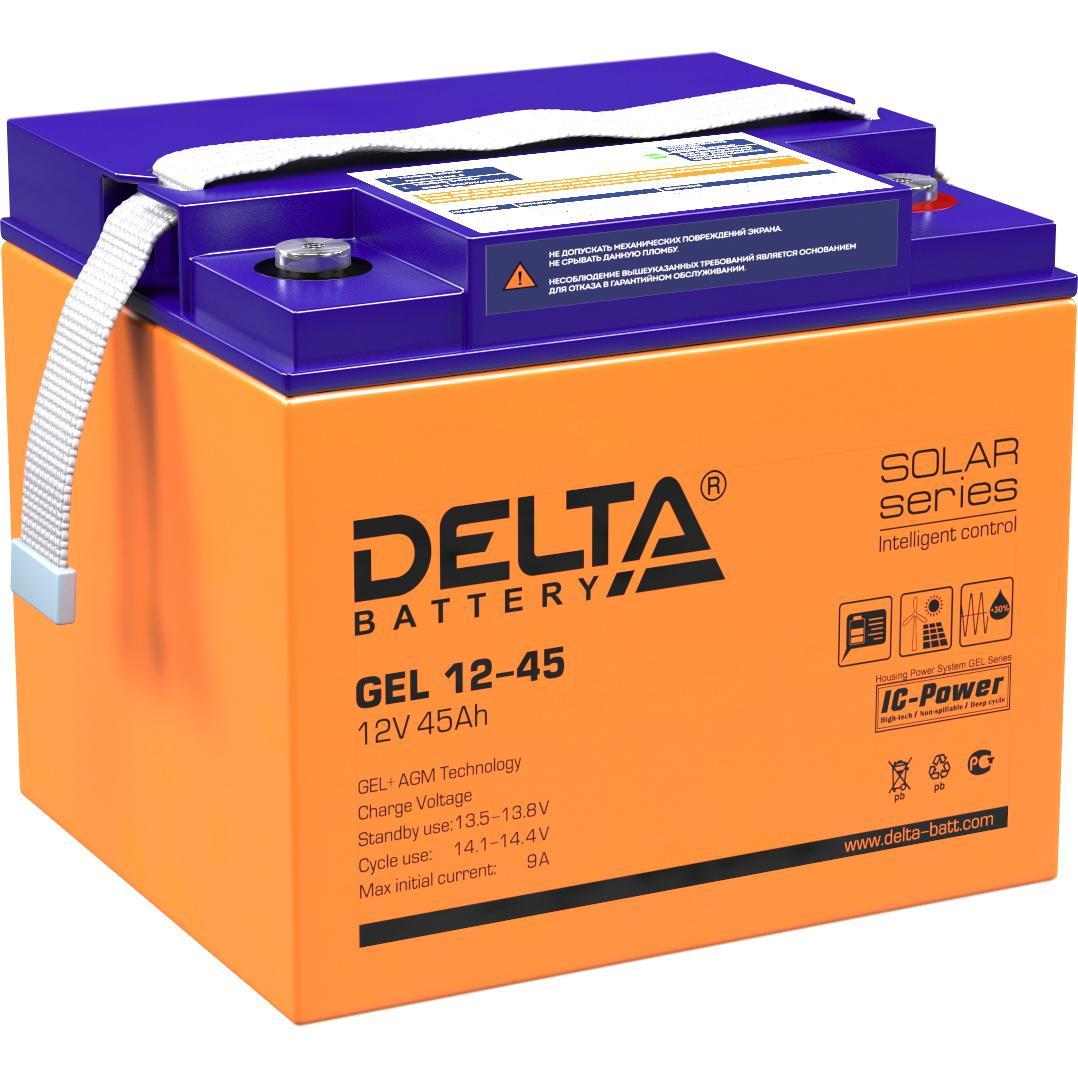 Аккумулятор для ИБП гелевый 12В/45Ач Delta GEL 12-45 срок службы 12 лет - фото 1 - id-p220534173