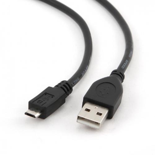 Cablexpert Кабель USB 2.0 Pro, AM/microBM, 1,8м, экран, феррит.кольцо, прозрачны (CCP-mUSB2-AMBM-6-TR) - фото 1 - id-p212717084
