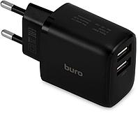 Сетевое зар./устр. Buro BUWH1 15.5W 3.1A+1A 2xUSB универсальное черный (BUWH15S200BK)