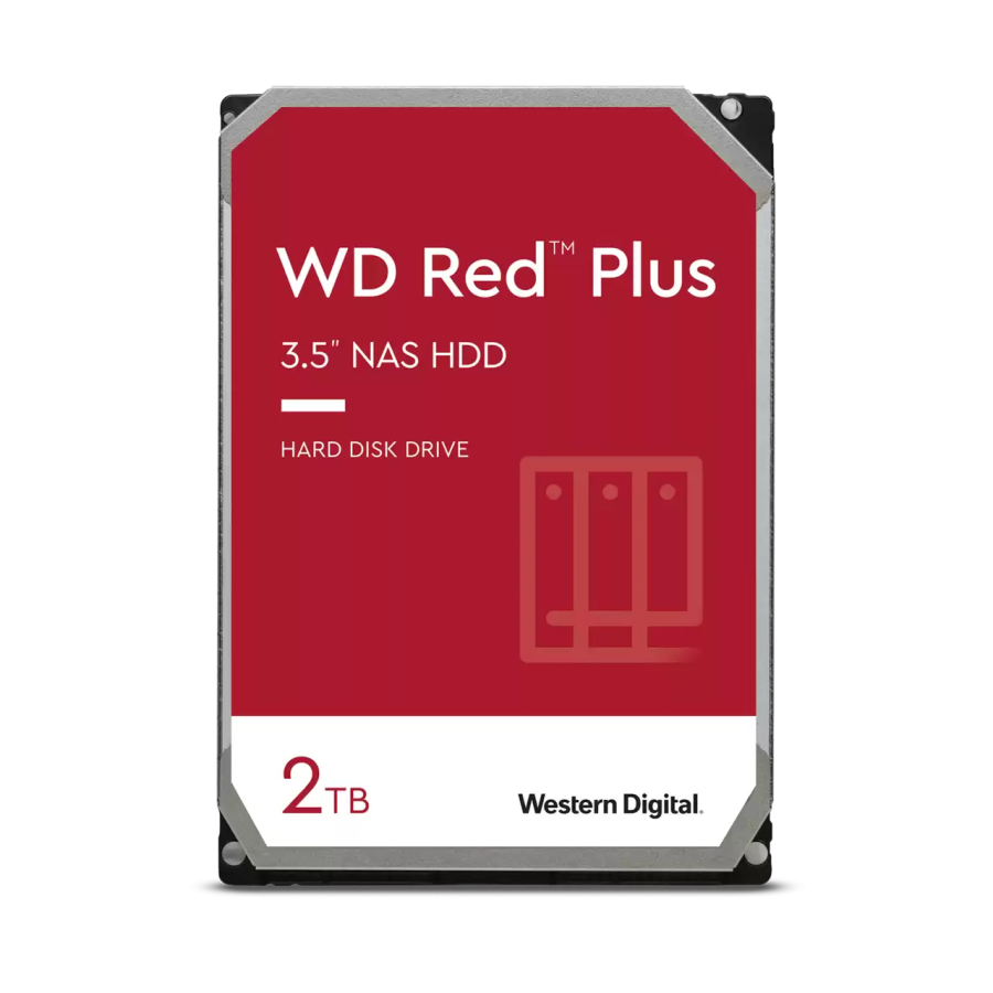 Жесткий диск HDD 3.5" SATA-III WD 2Tb Red Plus WD20EFPX 5400RPM 64Mb - фото 1 - id-p220534477