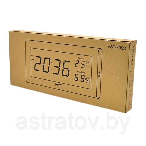 Большие настенные электронные часы Температура Влажность - фото 5 - id-p153415972