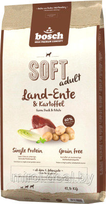 Полувлажный корм для собак Bosch Petfood Soft Adult Grain Free Duck&Potatoes - фото 1 - id-p220535079