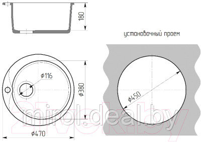 Мойка кухонная Gran-Stone GS-08S - фото 2 - id-p220535130