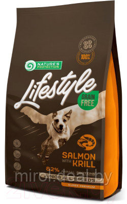 Сухой корм для собак Nature's Protection Lifestyle Grain Free Salmon With Krill Junior / NPLS45687 - фото 1 - id-p220537564