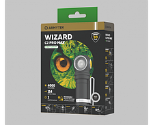 Фонарь с АКБ Armytek Wizard C2 Pro Max (18650/21700, 4150лм, 10 режимов, IP68) Черный