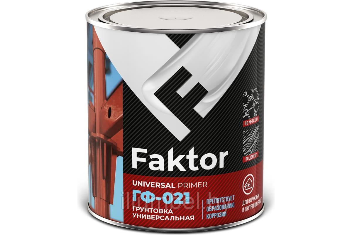 Грунтовка FAKTOR ГФ-021 красно-коричневая 1,9кг - фото 1 - id-p220540066