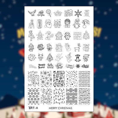 Пластина для стемпинга Art-A MAX MERRY CHRISTMAS