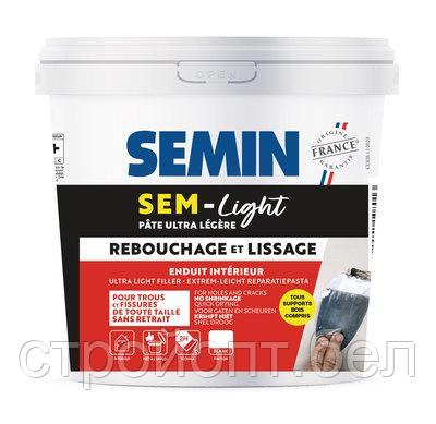 Суперлегкая, заполняющая шпатлевка для трещин, стыков Semin Sem-Light, 1 л