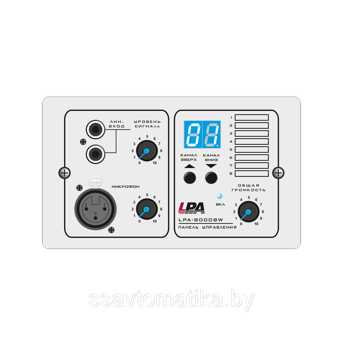 Панель управления звуком LPA-8000BW