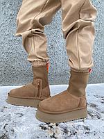 Женские мини угги UGG неопреновый носок