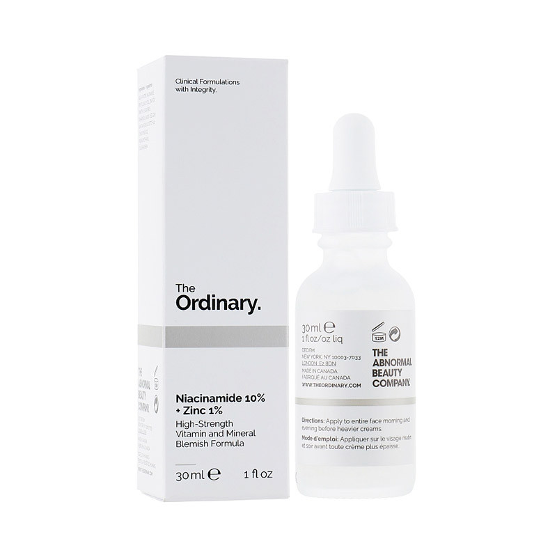 The Ordinary Сыворотка для проблемной кожи Niacinamide 10% + Zinc 1% Сыворотка с витамином В3 и цинком 30 мл - фото 1 - id-p180271286