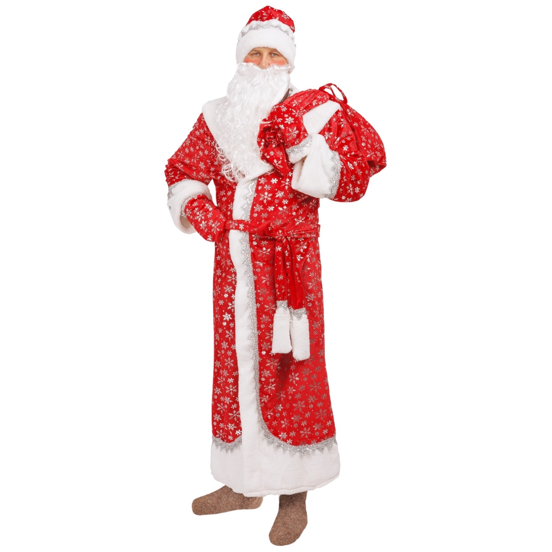 Карнавальный костюм для взрослых Дед Мороз плюш - фото 1 - id-p220567904