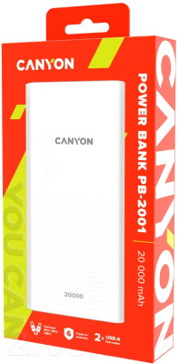 Портативное зарядное устройство Canyon PB-2001 / CNE-CPB2001W - фото 3 - id-p218151485