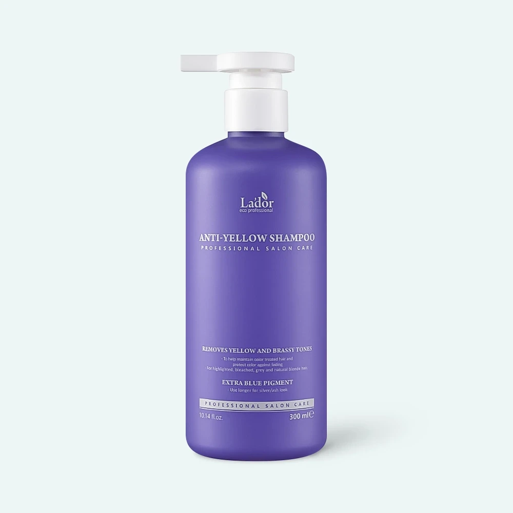 Оттеночный шампунь против желтизны волос LA'DOR ANTI YELLOW SHAMPOO, 300мл - фото 1 - id-p139264076