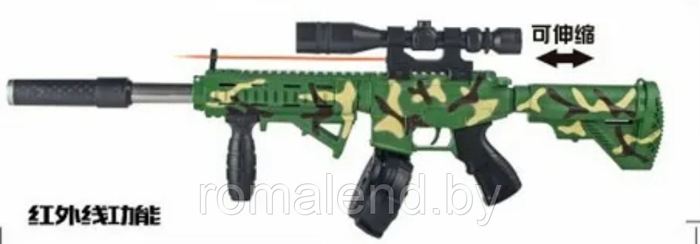 Детская пневматическая штурмовая винтовка М16 с ЛЦу - фото 2 - id-p220569408