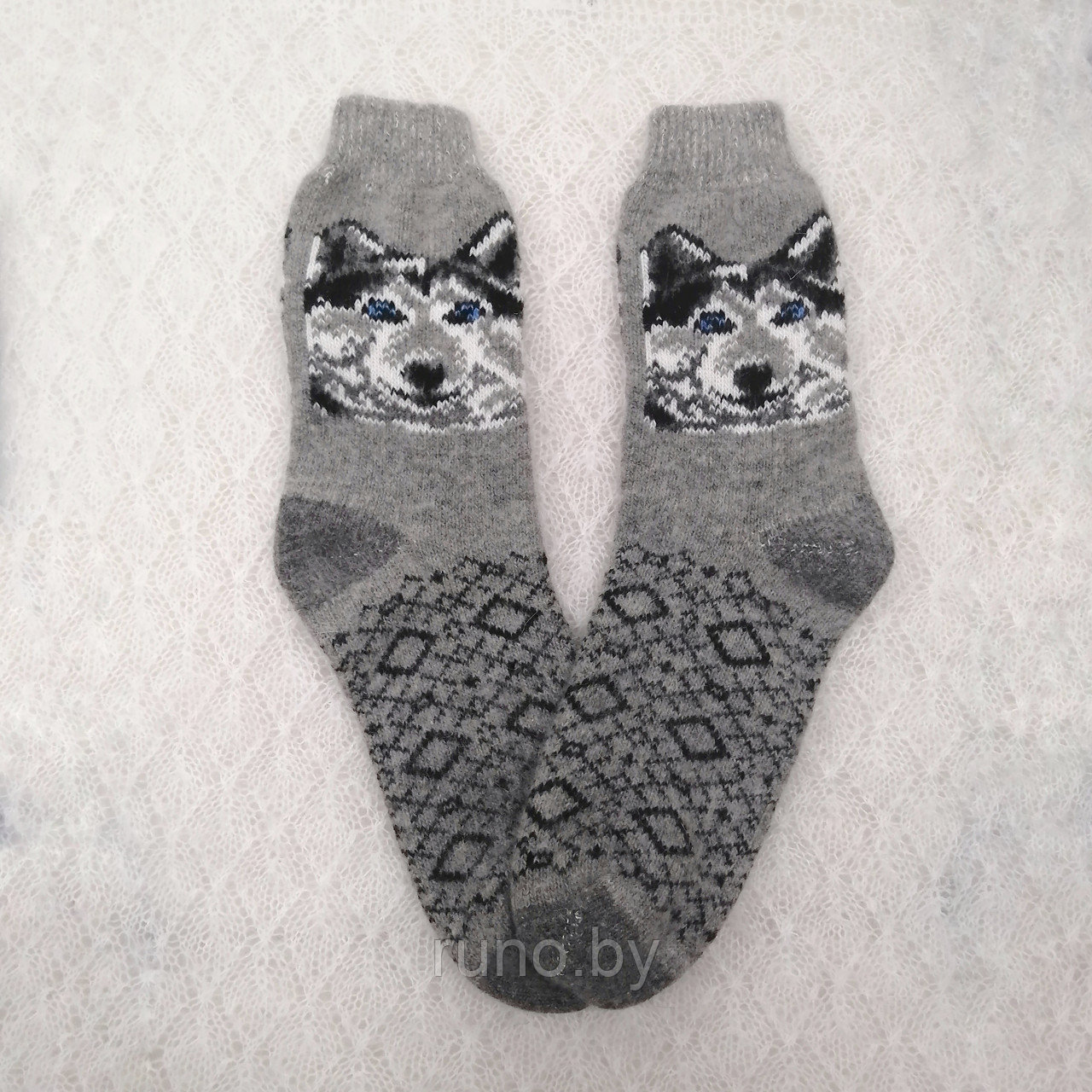 Носки мужские шерстяные вязаные теплые - фото 1 - id-p132052421