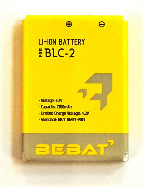 АКБ (батарея, аккумулятор) для Nokia 3310 (BLC-2, BLC-1) 1300mAh BEBAT - фото 1 - id-p220590966