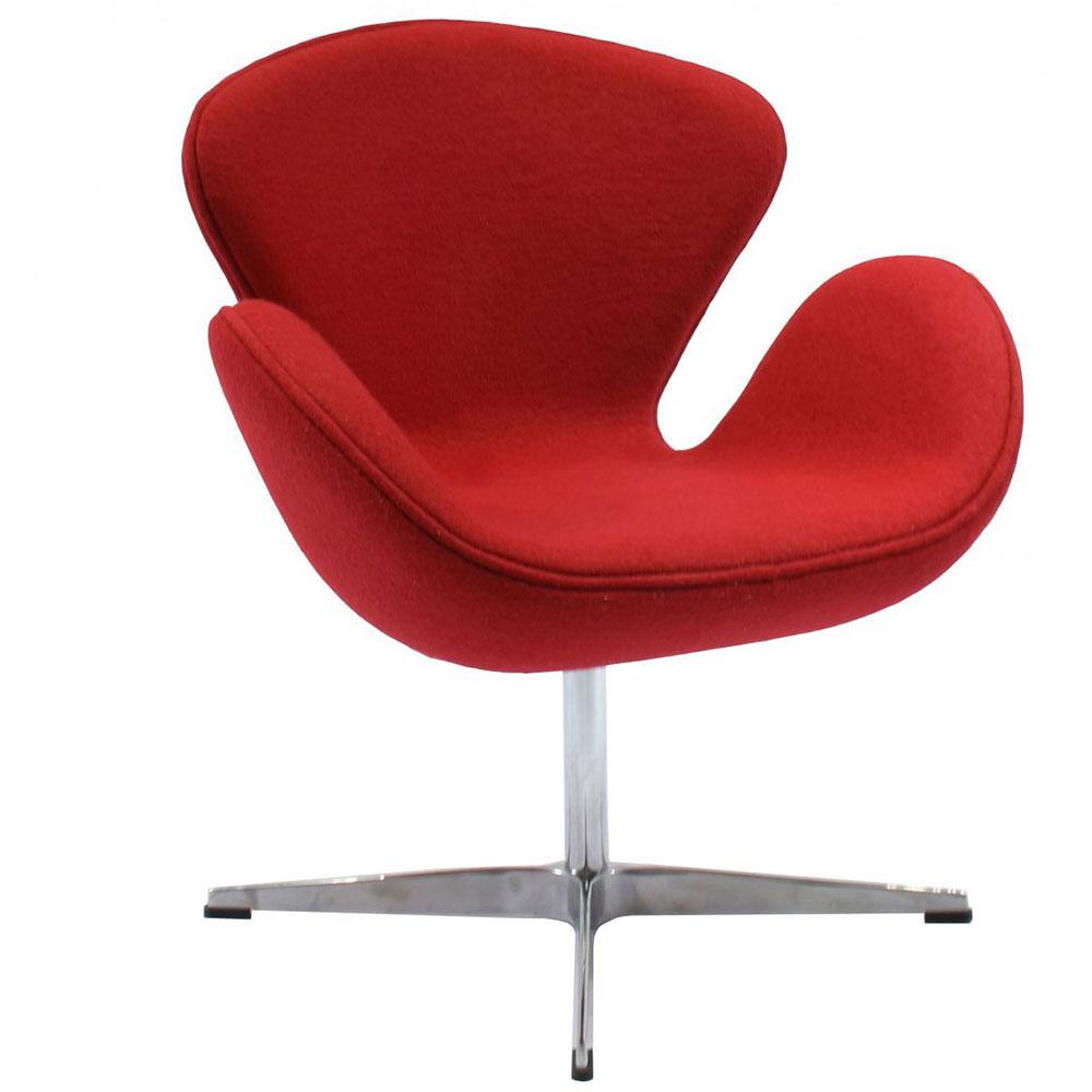 Кресло SWAN CHAIR красный кашемир - фото 1 - id-p220591037
