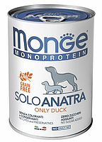 Monge Dog SOLO Duck (утка), 400 гр