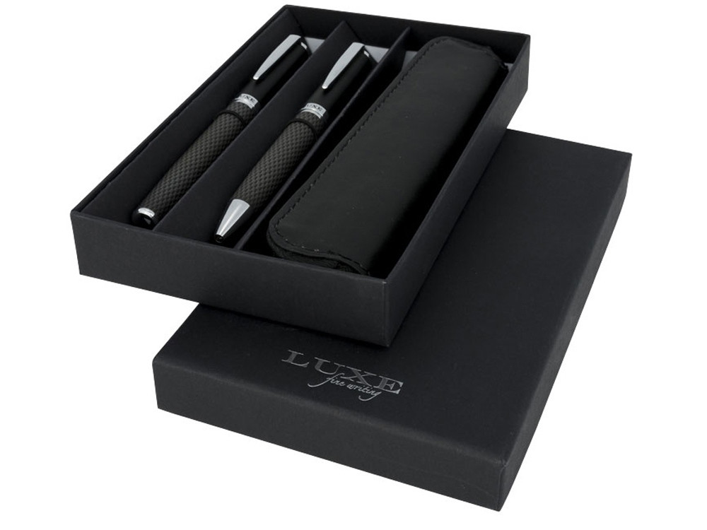 Подарочный набор ручек Carbon, черный - фото 1 - id-p220591306