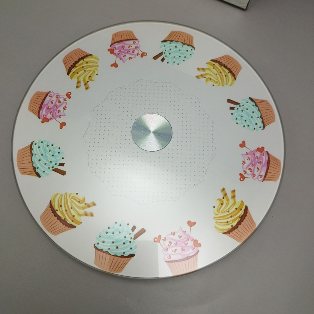 Подставка для торта / Поворотный стол для кондитера на стеклянном крутящемся диске, 25 см., Plateau tournant - фото 7 - id-p220591631