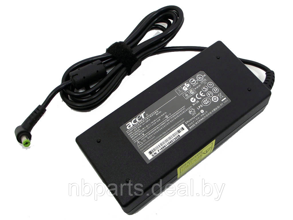 Блок питания (зарядное устройство) для ноутбука Acer 120W, 19V 6.32A, 5.5x1.7, A11-120P1A, оригинал с сетевым - фото 1 - id-p111774900